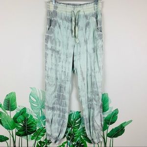 MARRAKECH Tie-Dye Printed Harmony Cupro Drawstring Jogger Pants